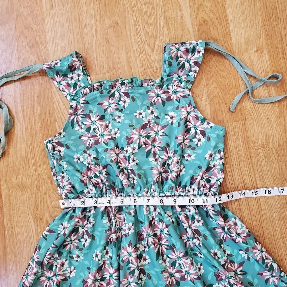 Trend Blossoms  Sleeveless Hi-Low Midi Dress Kids sz 10